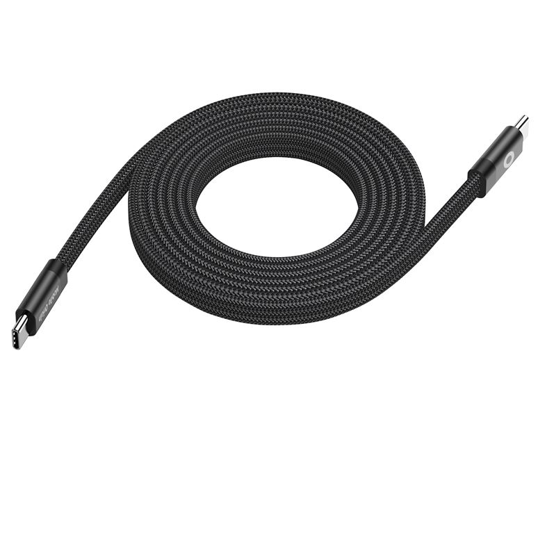 Cablu magnetic Flat Mobile Origin USB-C la USB-C 1m, negru (iPhone 17 Pro Max, MCF-USBC-1M-BLK) by www.silkase.ro